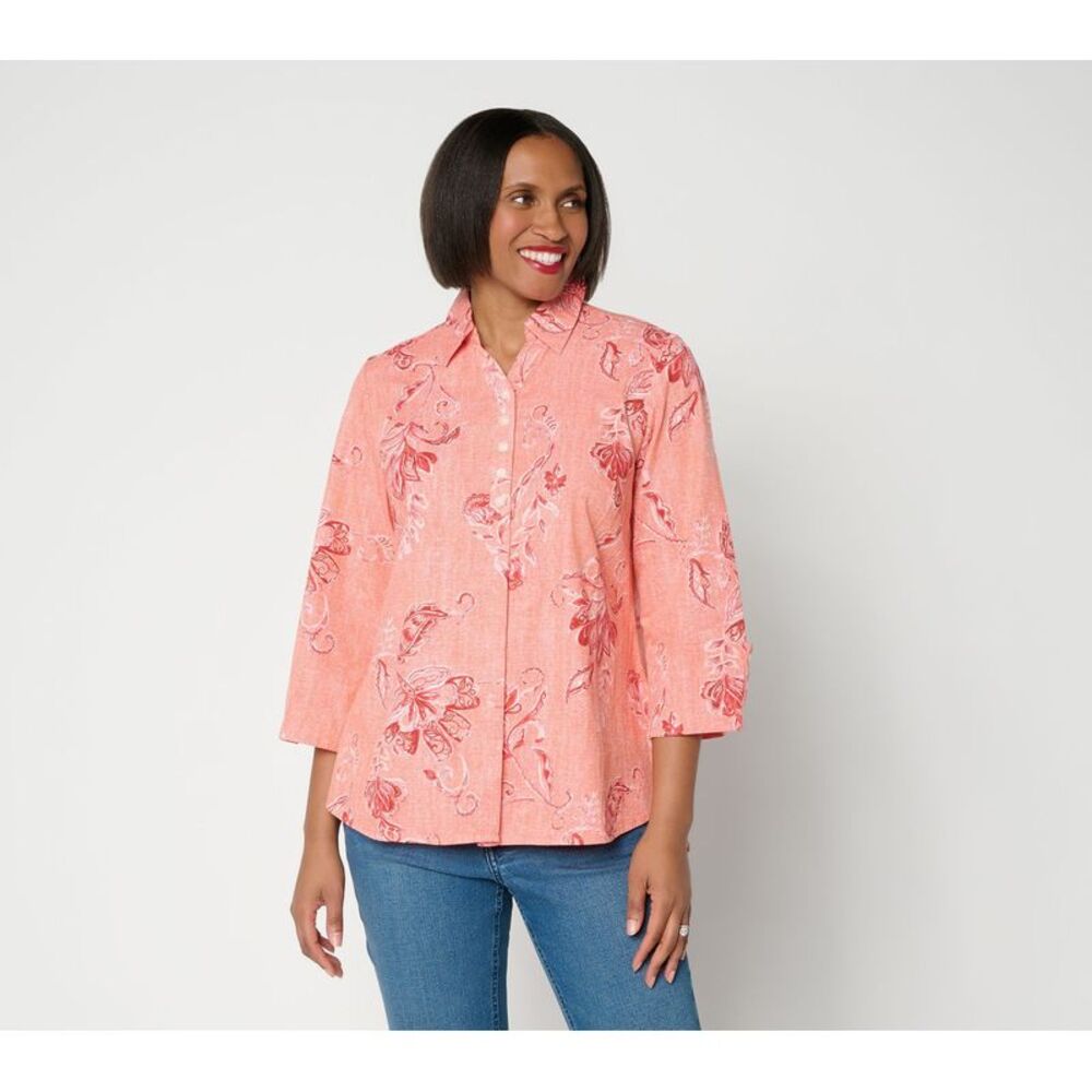 Joan Rivers Classics Collection Women's Top Plus Sz 2X Make Your Pink